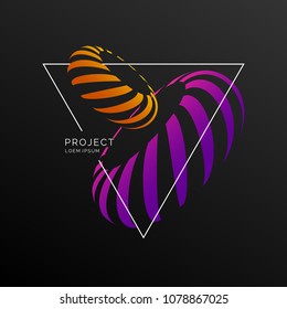 Abstract background with shapes. Modern vector illustration