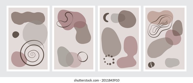 Abstract background with shapes in pastel colores. Design for prints, posters, covers.