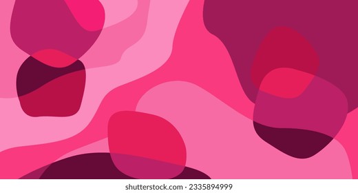 Abstract background of shapes in pink, red and magenta colors.