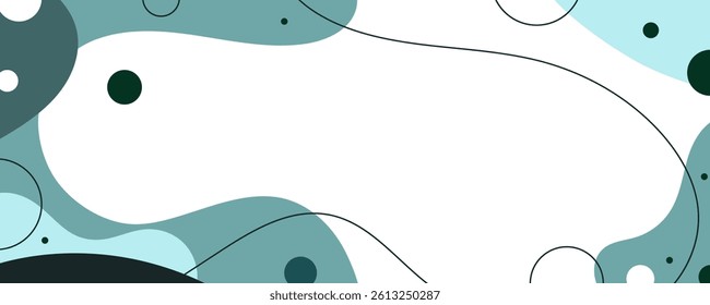 Abstract background with abstract shapes, spots and lines. Vector illustration