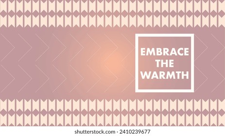 Abstract background with shapes and square frame. Peach fuzz color of the year 2024.