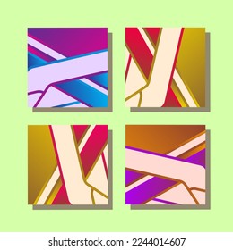 Abstract background with shapes. Suitable for social media post and web internet ads. Vector illustration.