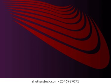 Abstract background with shapes that recall propagating waves and colors from purple to black and purple-red