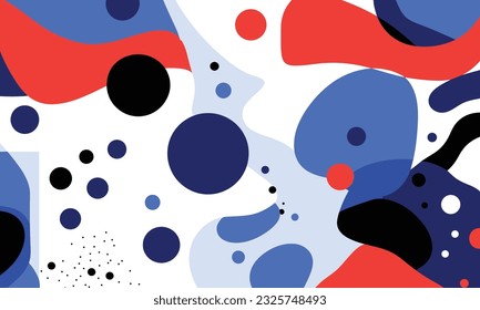 abstract background with shapes and abstract background vector, in the style of white and navy, abstraction-creation, blue and black, stripes and shapes, memphis design, rounded shapes