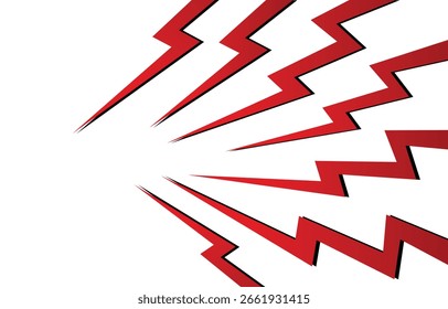 Fundo abstrato com seta afiada padrão de linha de parafuso de trovão e com alguma área de espaço de cópia