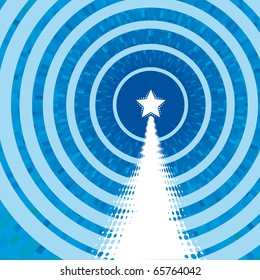 Abstract background with shine christmas tree