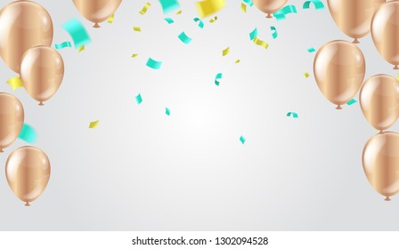 Abstract Background with Shining Colorful Balloons. Birthday, Party, Presentation, Sale, Anniversary and Club Design