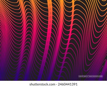 Abstract background with shining multicolored wavy lines pattern. Modern minimal trendy shiny lines pattern. Vector illustration.