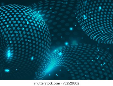 Abstract background with shining neon lights. Glowing particles. Elegant modern background for business presentation. Vector illustration.