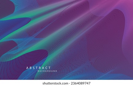abstract background with shining waves. Shiny moving lines design element. Modern blue pink gradient flowing wave lines. Futuristic technology concept. Vector illustration