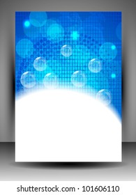 Fondo abstracto con burbujas azules brillantes y espacio para tu texto. puede utilizarse como volante, pancarta o afiche para el concepto de ahorro de agua y otros fines. EPS 10.