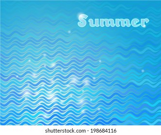 Abstract background with shiny blue waves