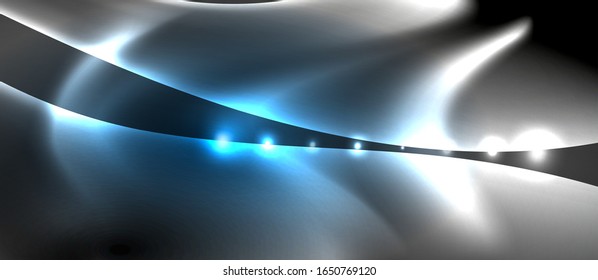 Abstract background. Shiny design neon waves with light effects, techno trendy design. Vector Illustration For Wallpaper, Banner, Background, Card, Book Illustration, landing page