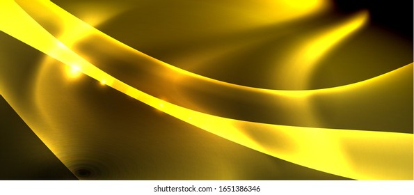Abstract background. Shiny design neon waves with light effects, techno trendy design. Vector Illustration For Wallpaper, Banner, Background, Card, Book Illustration, landing page