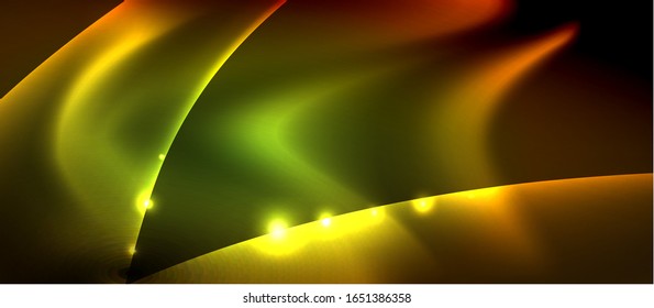 Abstract background. Shiny design neon waves with light effects, techno trendy design. Vector Illustration For Wallpaper, Banner, Background, Card, Book Illustration, landing page