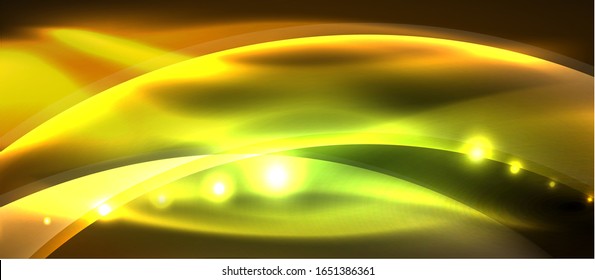Abstract background. Shiny design neon waves with light effects, techno trendy design. Vector Illustration For Wallpaper, Banner, Background, Card, Book Illustration, landing page