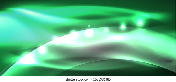 Abstract background. Shiny design neon waves with light effects, techno trendy design. Vector Illustration For Wallpaper, Banner, Background, Card, Book Illustration, landing page