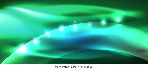 Abstract background. Shiny design neon waves with light effects, techno trendy design. Vector Illustration For Wallpaper, Banner, Background, Card, Book Illustration, landing page