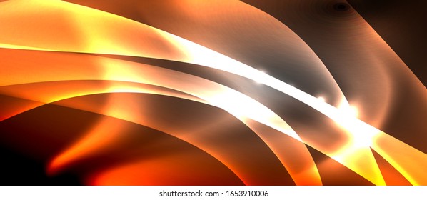 Abstract background. Shiny design neon waves with light effects, techno trendy design. Vector Illustration For Wallpaper, Banner, Background, Card, Book Illustration, landing page