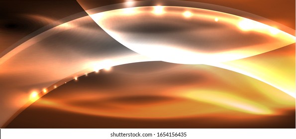 Abstract background. Shiny design neon waves with light effects, techno trendy design. Vector Illustration For Wallpaper, Banner, Background, Card, Book Illustration, landing page
