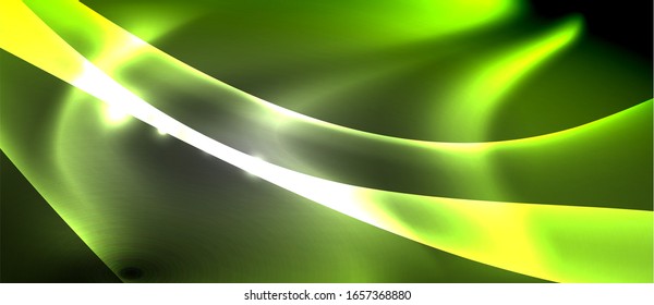 Abstract background. Shiny design neon waves with light effects, techno trendy design. Vector Illustration For Wallpaper, Banner, Background, Card, Book Illustration, landing page