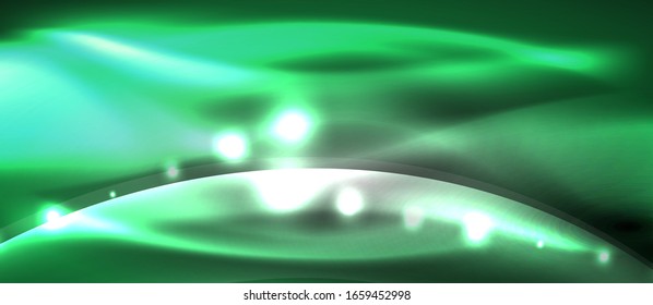 Abstract background. Shiny design neon waves with light effects, techno trendy design. Vector Illustration For Wallpaper, Banner, Background, Card, Book Illustration, landing page