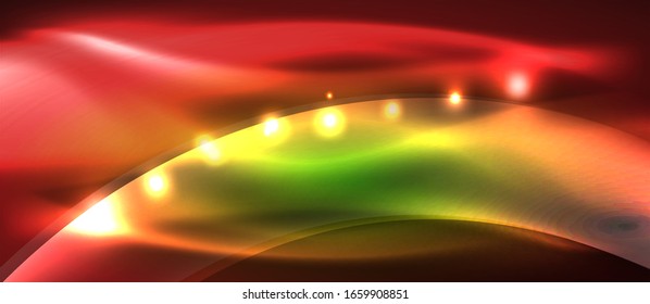 Abstract background. Shiny design neon waves with light effects, techno trendy design. Vector Illustration For Wallpaper, Banner, Background, Card, Book Illustration, landing page