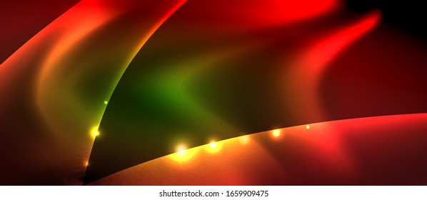 Abstract background. Shiny design neon waves with light effects, techno trendy design. Vector Illustration For Wallpaper, Banner, Background, Card, Book Illustration, landing page