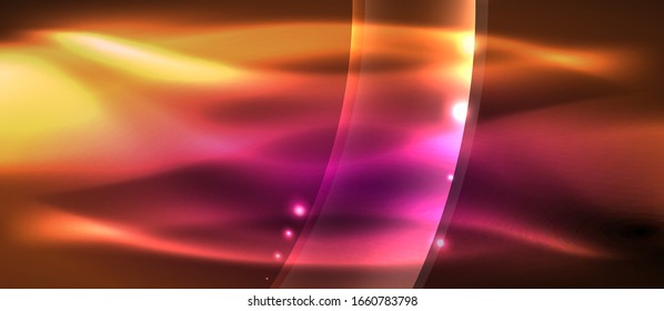 Abstract background. Shiny design neon waves with light effects, techno trendy design. Vector Illustration For Wallpaper, Banner, Background, Card, Book Illustration, landing page