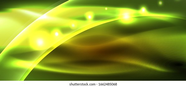Abstract background. Shiny design neon waves with light effects, techno trendy design. Vector Illustration For Wallpaper, Banner, Background, Card, Book Illustration, landing page