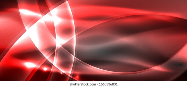 Abstract background. Shiny design neon waves with light effects, techno trendy design. Vector Illustration For Wallpaper, Banner, Background, Card, Book Illustration, landing page
