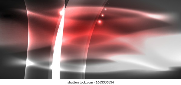 Abstract background. Shiny design neon waves with light effects, techno trendy design. Vector Illustration For Wallpaper, Banner, Background, Card, Book Illustration, landing page