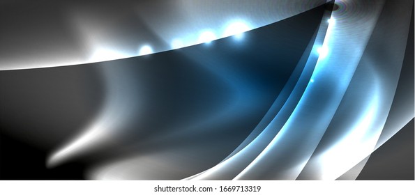  Abstrakter Hintergrund. Schlaue Design Neonwellen mit Lichteffekten, techno-trendige Design. Vektorillustration-Illustration für Bildschirmhintergrund, Banner, Hintergrund, Karte, Buchillustration, Landungsseite