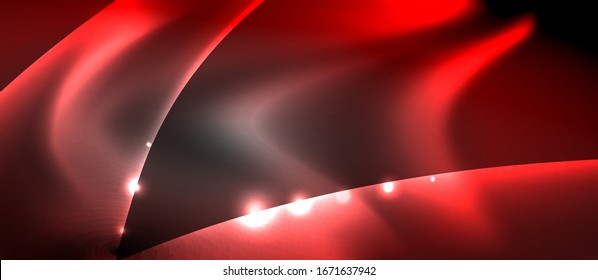 Abstract background. Shiny design neon waves with light effects, techno trendy design. Vector Illustration For Wallpaper, Banner, Background, Card, Book Illustration, landing page
