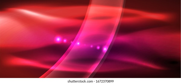 Abstract background. Shiny design neon waves with light effects, techno trendy design. Vector Illustration For Wallpaper, Banner, Background, Card, Book Illustration, landing page