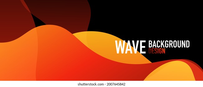 Abstract background - shiny fluid gradients and overlapping waves. Vector Illustration For Wallpaper, Banner, Background, Landing Page
