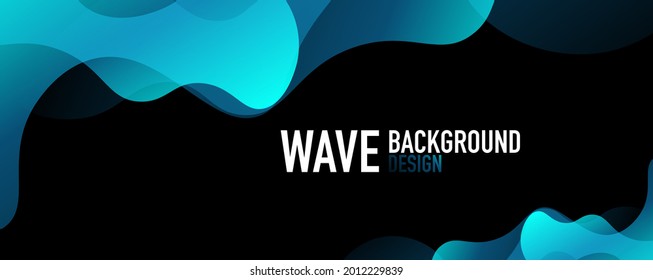 Abstract background - shiny fluid gradients and overlapping waves. Vector Illustration For Wallpaper, Banner, Background, Landing Page