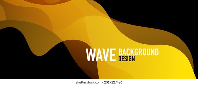 Abstract background - shiny fluid gradients and overlapping waves. Vector Illustration For Wallpaper, Banner, Background, Landing Page