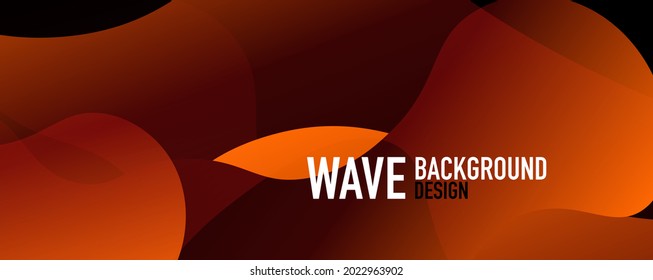 Abstract background - shiny fluid gradients and overlapping waves. Vector Illustration For Wallpaper, Banner, Background, Landing Page