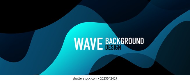 Abstract background - shiny fluid gradients and overlapping waves. Vector Illustration For Wallpaper, Banner, Background, Landing Page