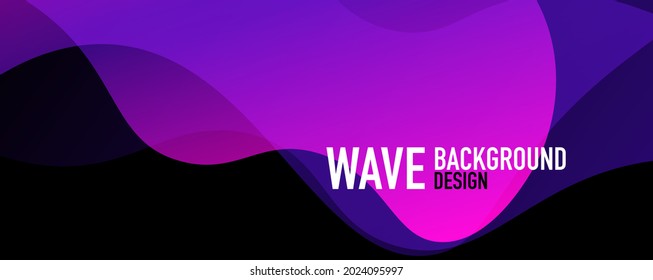 Abstract background - shiny fluid gradients and overlapping waves. Vector Illustration For Wallpaper, Banner, Background, Landing Page