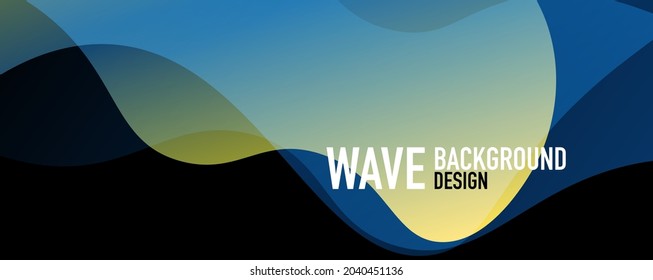 Fondo abstracto - gradientes de fluido brillante y ondas superpuestas. Ilustración vectorial para fondo de escritorio, pancarta, fondo, página de aterrizaje