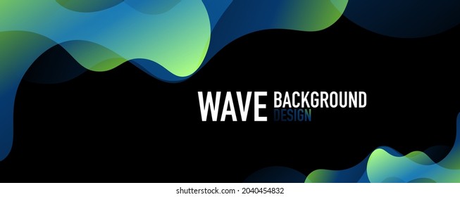 Abstract background - shiny fluid gradients and overlapping waves. Vector Illustration For Wallpaper, Banner, Background, Landing Page