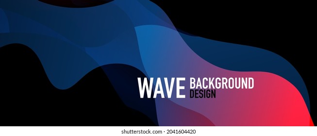Abstract background - shiny fluid gradients and overlapping waves. Vector Illustration For Wallpaper, Banner, Background, Landing Page