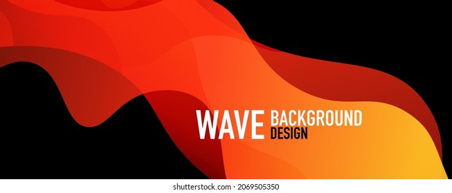 Abstract background - shiny fluid gradients and overlapping waves. Vector Illustration For Wallpaper, Banner, Background, Landing Page