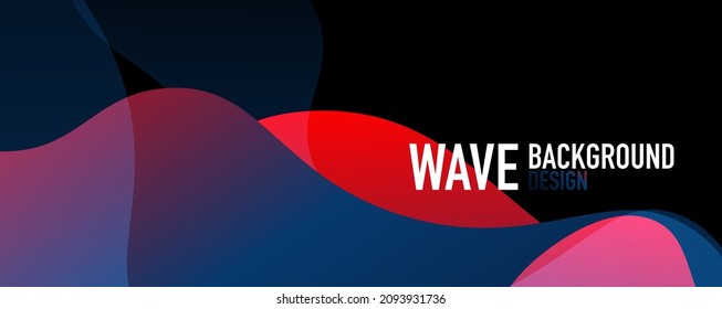 Abstract background - shiny fluid gradients and overlapping waves. Vector Illustration For Wallpaper, Banner, Background, Landing Page