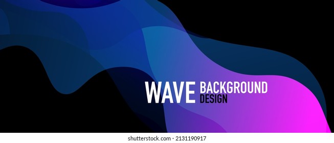 Fondo abstracto - gradientes de fluido brillante y ondas superpuestas. Ilustración vectorial para fondo de escritorio, pancarta, fondo, página de aterrizaje
