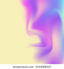 Abstract Background. Shiny Fluid. Pop Multicolor Backdrop. Rainbow Cover. Holographic Texture. Violet Blur Texture. Hologram Gradient. Neon Concept. Yellow Abstract Background