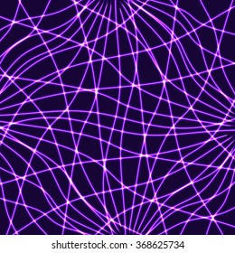 Abstract background, shiny line, futuristic wave. Shiny line. Decorative effect of bright, neon, futuristic lines. Light, glowing, lighting. Vector illustration