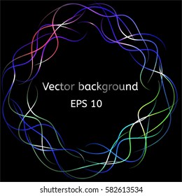 Abstract background with shiny lines in frame eps10